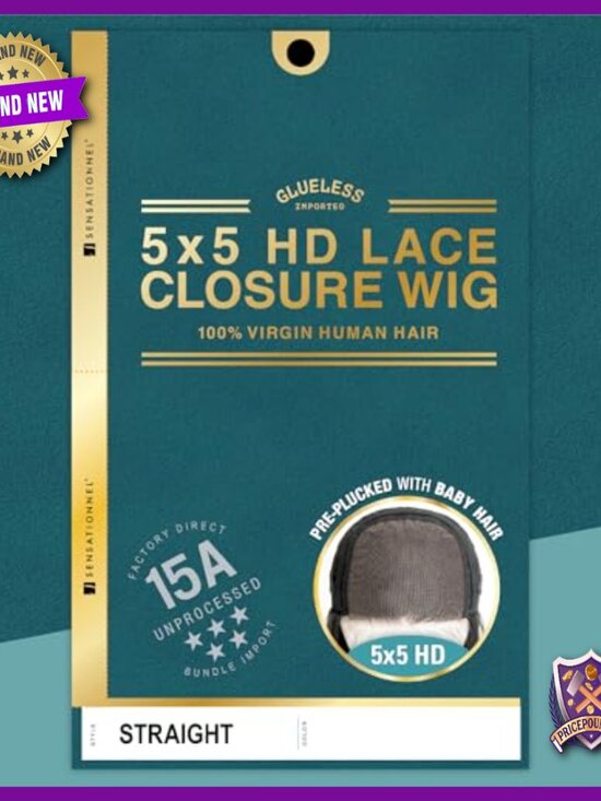 20 Inch Straight Human Hair Wig, Glueless Preplucked Lace Frontal